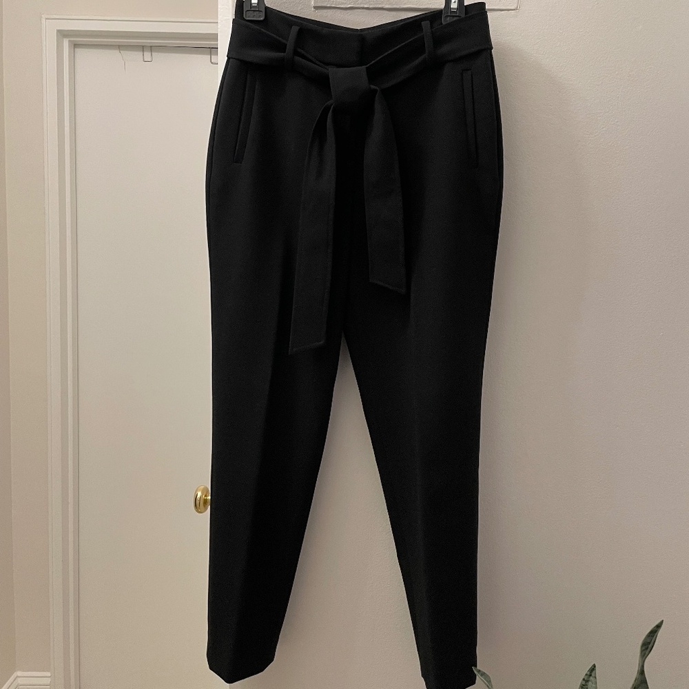 Halogen (Nordstrom) Belted Black Pants -  Size 4 Petite